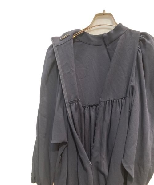 VERMEIL par iena（ヴェルメイユ パー イエナ）VERMEIL par iena (ヴェルメイユ パー イエナ) アセテートバックサテンジョーゼットワンピース ネイビー サイズ:-の古着・服飾アイテム