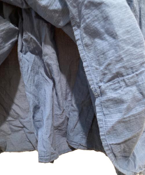 maison de soil（メゾンドソイル）maison de soil (メゾンドソイル) 80s ORGANIC STRIPE(OVERDYE) MINI PINTUCK PULLOVER DRESS ブルー サイズ:2の古着・服飾アイテム