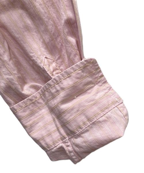 BEAMS BOY（ビームスボーイ）BEAMS BOY (ビームスボーイ) ドビー ストライプ ビッグ ボタンダウン シャツ ピンク サイズ:-の古着・服飾アイテム