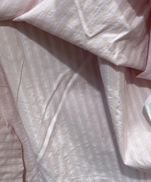 BEAMS BOY（ビームスボーイ）BEAMS BOY (ビームスボーイ) ドビー ストライプ ビッグ ボタンダウン シャツ ピンク サイズ:-の古着・服飾アイテム