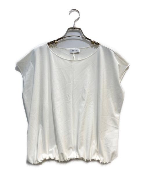 MOGA（モガ）MOGA (モガ) トリアセハイテンションショート丈ブラウス ベージュ サイズ:2の古着・服飾アイテム