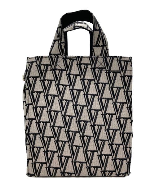 VERMEIL par iena（ヴェルメイユ パー イエナ）VERMEIL par iena (ヴェルメイユ パー イエナ) モノグラムロゴジャガードトート ベージュの古着・服飾アイテム