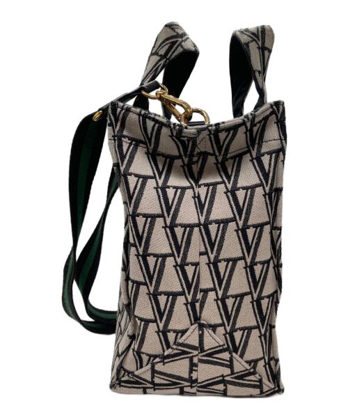 VERMEIL par iena（ヴェルメイユ パー イエナ）VERMEIL par iena (ヴェルメイユ パー イエナ) モノグラムロゴジャガードトート ベージュの古着・服飾アイテム