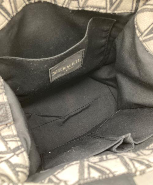 VERMEIL par iena（ヴェルメイユ パー イエナ）VERMEIL par iena (ヴェルメイユ パー イエナ) モノグラムロゴジャガードトート ベージュの古着・服飾アイテム