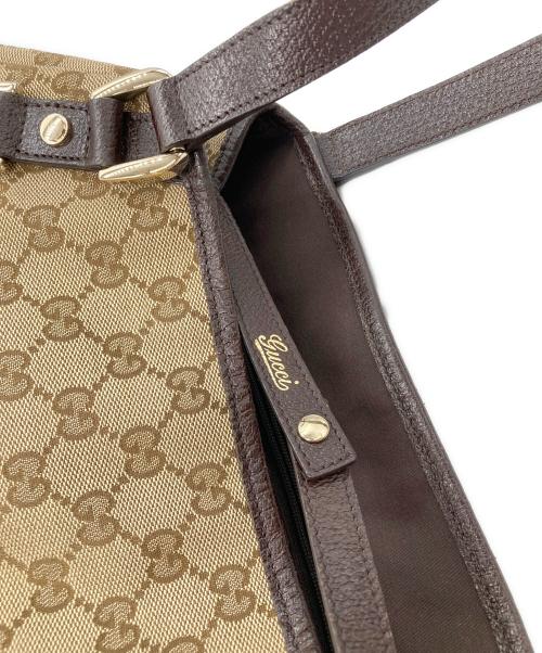 GUCCI（グッチ）GUCCI (グッチ) GGキャンバストートバッグ ブラウンの古着・服飾アイテム
