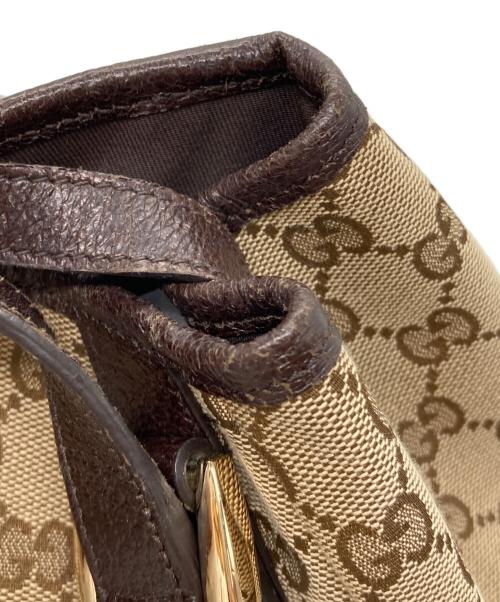GUCCI（グッチ）GUCCI (グッチ) GGキャンバストートバッグ ブラウンの古着・服飾アイテム