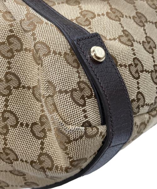 GUCCI（グッチ）GUCCI (グッチ) GGキャンバストートバッグ ブラウンの古着・服飾アイテム