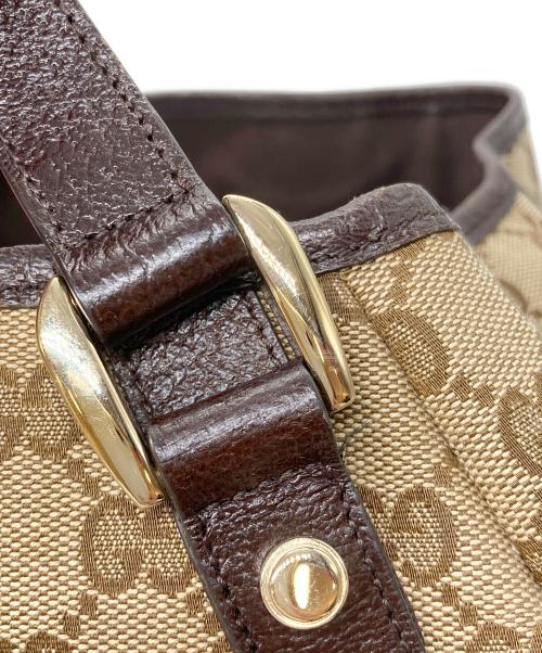 GUCCI（グッチ）GUCCI (グッチ) GGキャンバストートバッグ ブラウンの古着・服飾アイテム