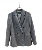 green label relaxingグリーンレーベルリラクシング）の古着「ヘリンボーン ダブルジャケット」｜グレー