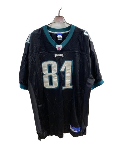 NFL（エヌエフエル）NFL (エヌエフエル) REEBOK (リーボック) EAGLES ゲームシャツ ブラック×グリーン サイズ:54の古着・服飾アイテム