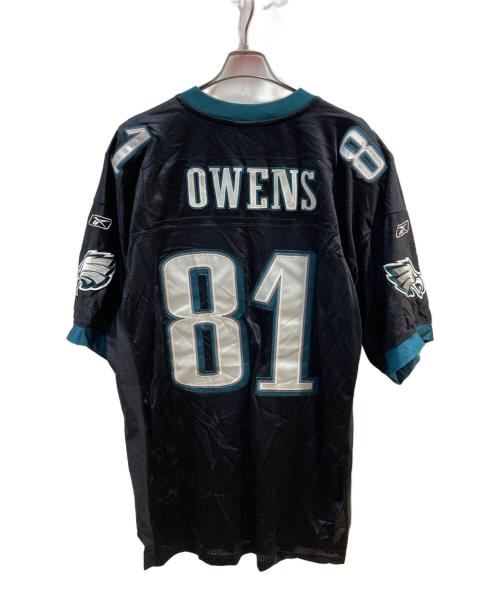 NFL（エヌエフエル）NFL (エヌエフエル) REEBOK (リーボック) EAGLES ゲームシャツ ブラック×グリーン サイズ:54の古着・服飾アイテム