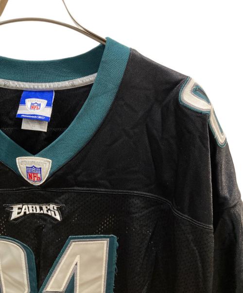 NFL（エヌエフエル）NFL (エヌエフエル) REEBOK (リーボック) EAGLES ゲームシャツ ブラック×グリーン サイズ:54の古着・服飾アイテム