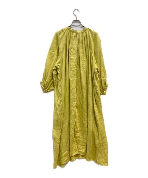SLOBE IENA（スローブ イエナ）SLOBE IENA (スローブ イエナ) ボリュームスリーブリネンワンピース イエロー サイズ:38の古着・服飾アイテム