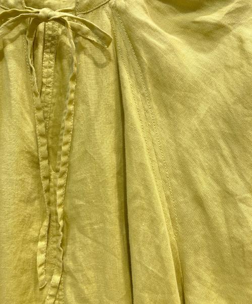 SLOBE IENA（スローブ イエナ）SLOBE IENA (スローブ イエナ) ボリュームスリーブリネンワンピース イエロー サイズ:38の古着・服飾アイテム