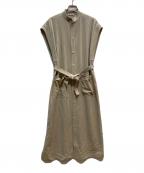 AURALEEオーラリー）の古着「ノースリーブワンピース」｜ベージュ