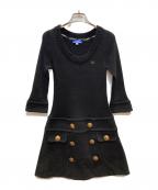 BURBERRY BLUE LABELバーバリーロンドンブルーレーベル）の古着「ニットワンピース」｜ブラック