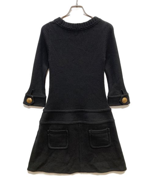 BURBERRY BLUE LABEL（バーバリーロンドンブルーレーベル）BURBERRY BLUE LABEL (バーバリーロンドンブルーレーベル) ニットワンピース ブラック サイズ:38の古着・服飾アイテム