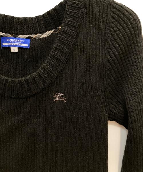 BURBERRY BLUE LABEL（バーバリーロンドンブルーレーベル）BURBERRY BLUE LABEL (バーバリーロンドンブルーレーベル) ニットワンピース ブラック サイズ:38の古着・服飾アイテム