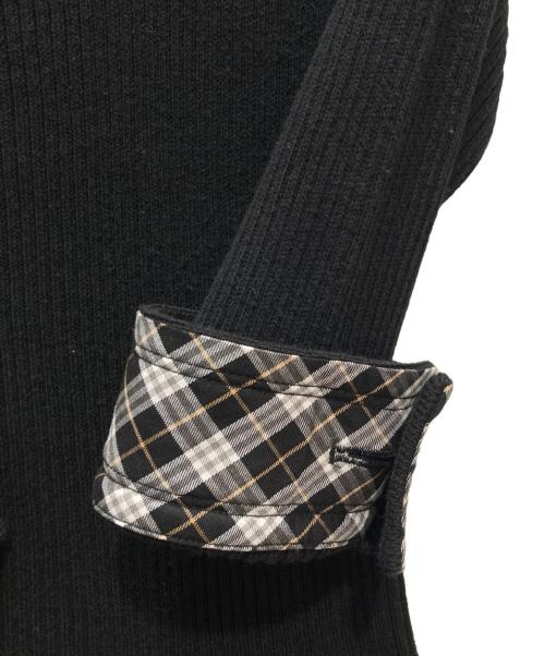 BURBERRY BLUE LABEL（バーバリーロンドンブルーレーベル）BURBERRY BLUE LABEL (バーバリーロンドンブルーレーベル) ニットワンピース ブラック サイズ:38の古着・服飾アイテム