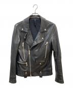 MUSHERマーシャー）の古着「レザージャケット」｜ブラック