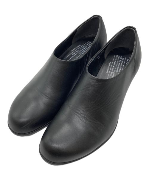 chausser（ショセ）chausser (ショセ) SLIP-ON HEEL SHOES BL ブラック サイズ:35の古着・服飾アイテム