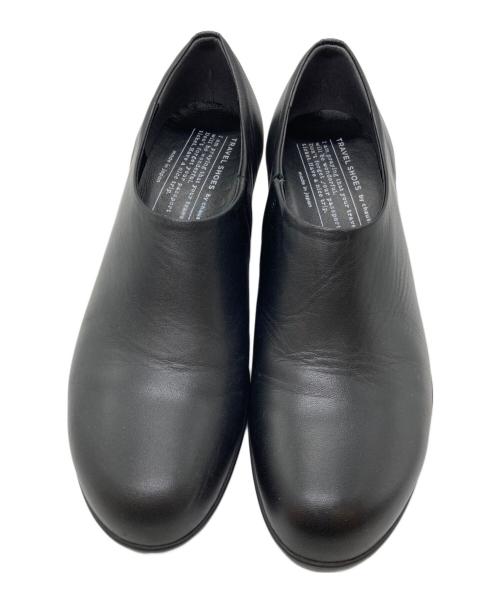 chausser（ショセ）chausser (ショセ) SLIP-ON HEEL SHOES BL ブラック サイズ:35の古着・服飾アイテム