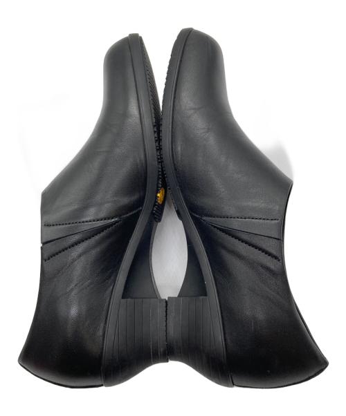 chausser（ショセ）chausser (ショセ) SLIP-ON HEEL SHOES BL ブラック サイズ:35の古着・服飾アイテム