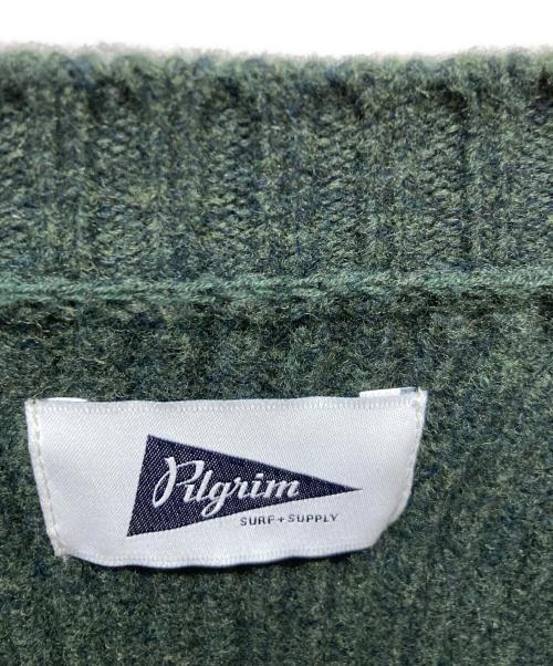 Pilgrim Surf+Supply（ピルグリム サーフサプライ）PILGRIM SURF+SUPPLY (ピルグリム サーフサプライ) ニット グリーン サイズ:Sの古着・服飾アイテム