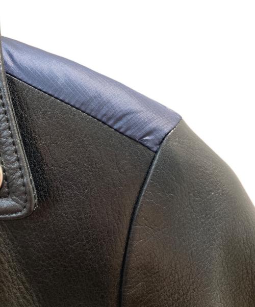 SueUNDERCOVER（スーアンダーカバー）SueUNDERCOVER (スーアンダーカバー) ライダースドッキングフラノコート ブラック サイズ:1の古着・服飾アイテム