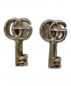 GUCCIグッチ）の古着「マーモントキーモチーフピアス」｜シルバー