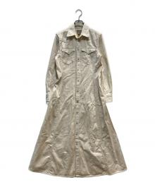 POLO RALPH LAUREN（ポロ・ラルフローレン）の古着「ウエスタンシャツワンピース」｜ベージュ