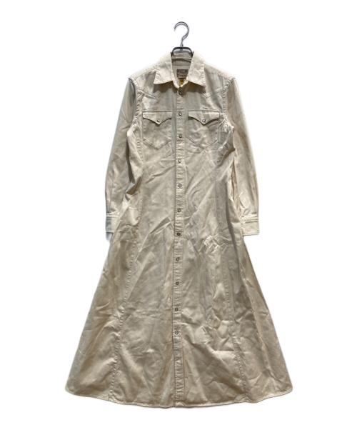 POLO RALPH LAUREN（ポロ・ラルフローレン）POLO RALPH LAUREN (ポロ・ラルフローレン) ウエスタンシャツワンピース ベージュ サイズ:2の古着・服飾アイテム