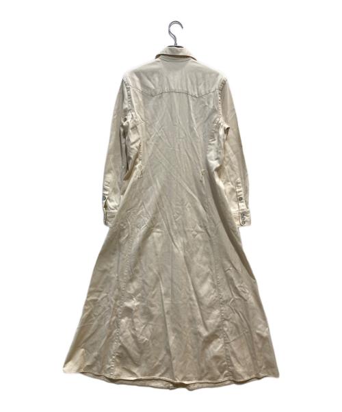 POLO RALPH LAUREN（ポロ・ラルフローレン）POLO RALPH LAUREN (ポロ・ラルフローレン) ウエスタンシャツワンピース ベージュ サイズ:2の古着・服飾アイテム