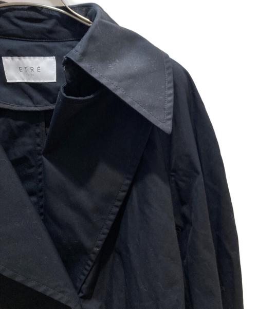 ETRE TOKYO（エトレトウキョウ）ETRE TOKYO (エトレトウキョウ) コーティングショートトレンチコート ブラック サイズ:Mの古着・服飾アイテム