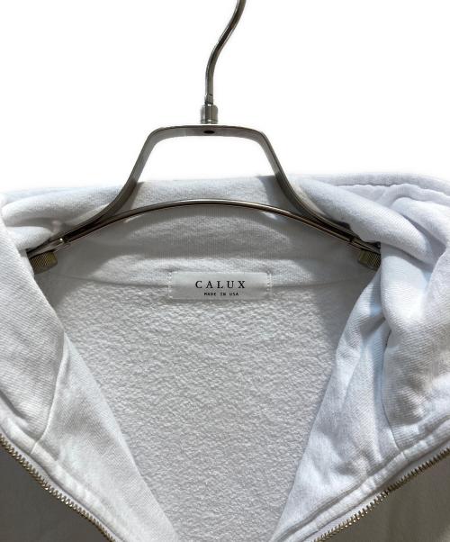 CALUX（キャラクス）CALUX (キャラクス) ハーフジップスウェット ホワイト サイズ:Fの古着・服飾アイテム