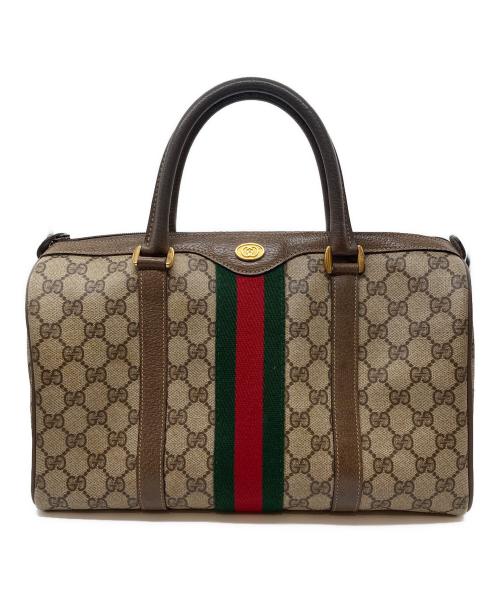 GUCCI（グッチ）GUCCI (グッチ) ミニボストンバッグ ブラウンの古着・服飾アイテム