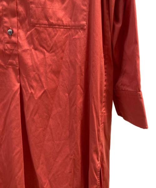 ticca（ティッカ）TICCA (ティッカ) ノーカラーワンピース レッド サイズ:Ｆの古着・服飾アイテム