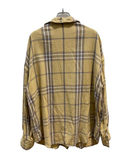 DEUXIEME CLASSE（ドゥーズィエム クラス）Deuxieme Classe (ドゥーズィエム クラス) チェックジップシャツジャケット オレンジ サイズ:-の古着・服飾アイテム