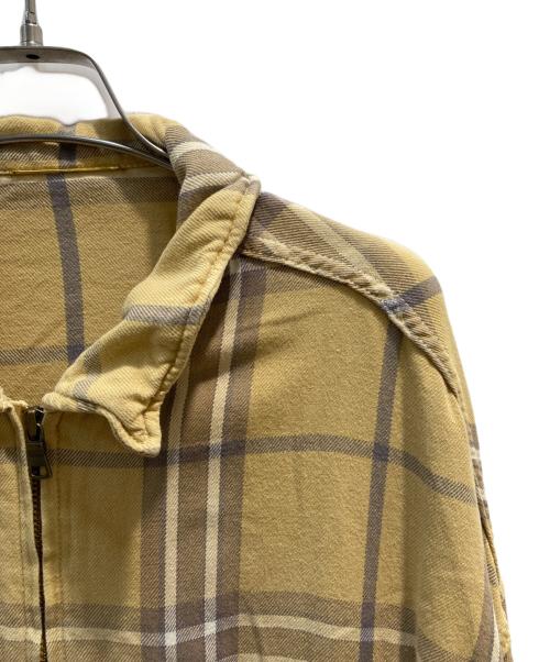 DEUXIEME CLASSE（ドゥーズィエム クラス）Deuxieme Classe (ドゥーズィエム クラス) チェックジップシャツジャケット オレンジ サイズ:-の古着・服飾アイテム