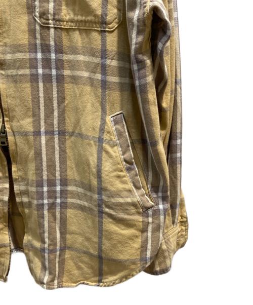 DEUXIEME CLASSE（ドゥーズィエム クラス）Deuxieme Classe (ドゥーズィエム クラス) チェックジップシャツジャケット オレンジ サイズ:-の古着・服飾アイテム