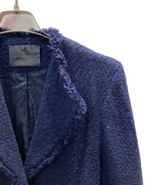 ANTEPRIMA（アンテプリマ）ANTEPRIMA (アンテプリマ) ツイードコート ネイビー サイズ:38の古着・服飾アイテム