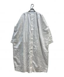 TUTIE.（ツチエ）の古着「コットンリネンバンドカラーワンピース」｜ホワイト