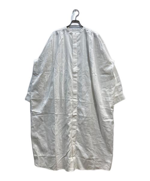 TUTIE.（ツチエ）TUTIE. (ツチエ) コットンリネンバンドカラーワンピース ホワイト サイズ:身長154~162 未使用品の古着・服飾アイテム