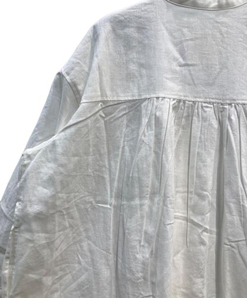 TUTIE.（ツチエ）TUTIE. (ツチエ) コットンリネンバンドカラーワンピース ホワイト サイズ:身長154~162 未使用品の古着・服飾アイテム