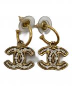 CHANELシャネル）の古着「ココマークラインストーンピアス」