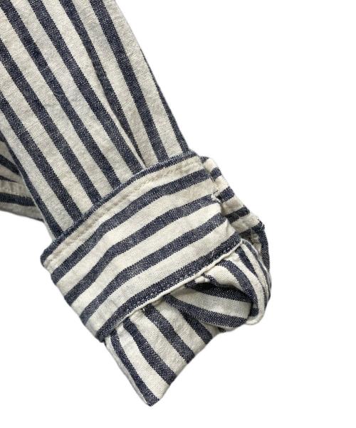 soulberry（ソウルベリー）soulberry (ソウルベリー) 黒に合わせたい、ストライプのワンピース ネイビー×アイボリー サイズ:Mの古着・服飾アイテム