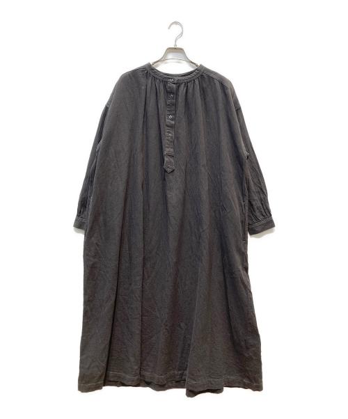 soulberry（ソウルベリー）soulberry (ソウルベリー) 頑固なまこちゃんの、はなまる服 スモックなワンピース ブラック サイズ:Mの古着・服飾アイテム