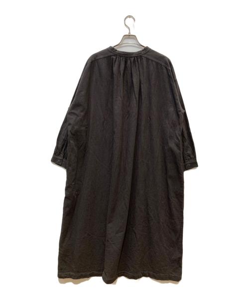 soulberry（ソウルベリー）soulberry (ソウルベリー) 頑固なまこちゃんの、はなまる服 スモックなワンピース ブラック サイズ:Mの古着・服飾アイテム