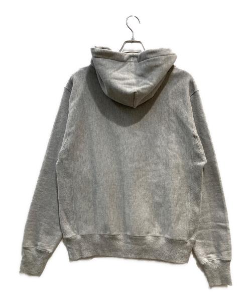 Champion REVERSE WEAVE（チャンピオン リバース ウィーブ）Champion REVERSE WEAVE (チャンピオン リバース ウィーブ) MoMA (モマ) ロゴプルオーバーパーカー グレー サイズ:Mの古着・服飾アイテム