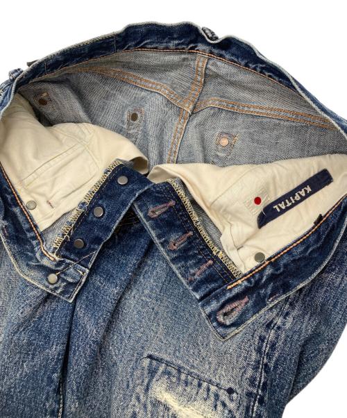 KAPITAL（キャピタル）KAPITAL (キャピタル) パッチ加工デニムパンツ インディゴ サイズ:Lの古着・服飾アイテム
